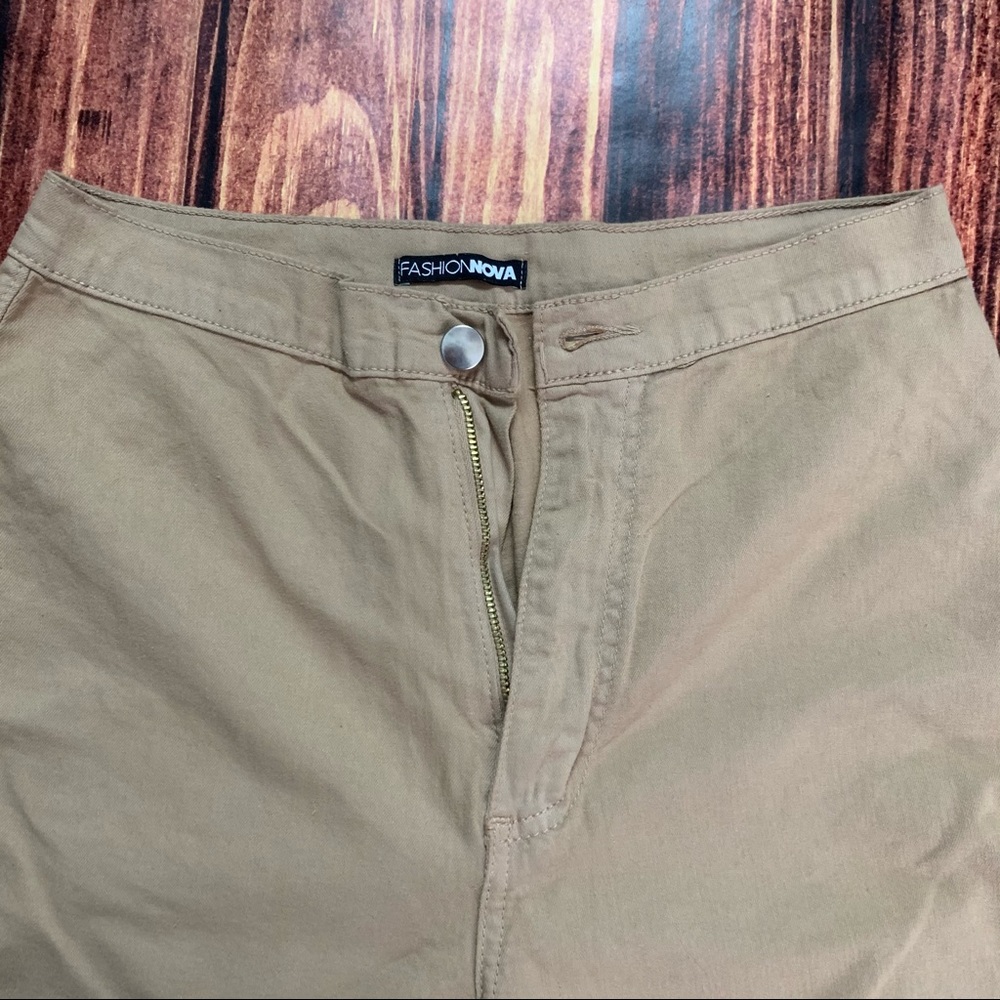 Fashion Nova Tan Khaki Colored Jean Pants